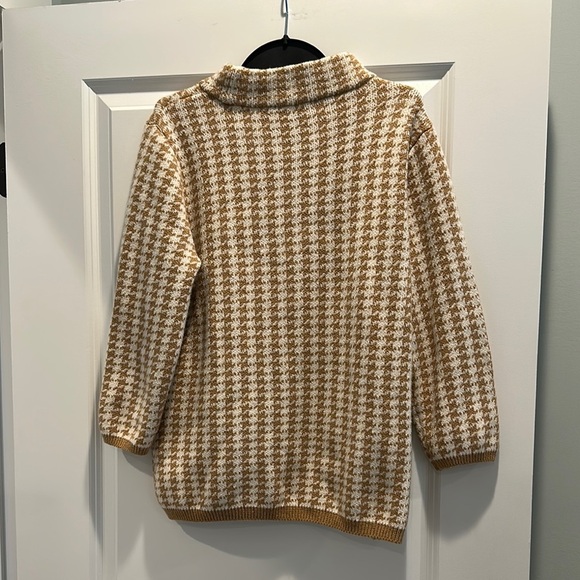 Appleseed's Tan and Cream Grandpa Cowl Neck Sweater - Picture 5 of 5